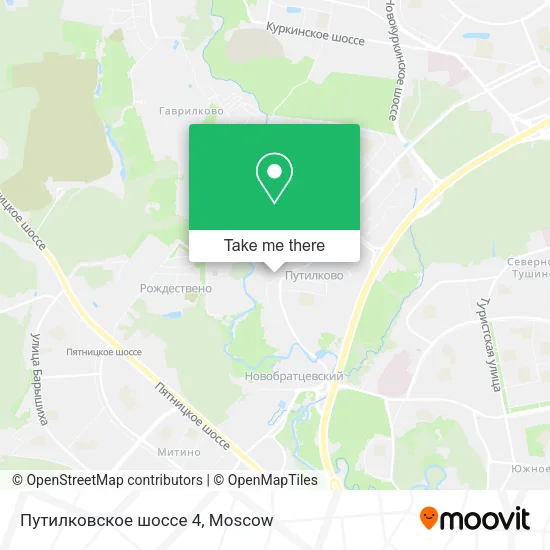 Путилковское шоссе 4 map