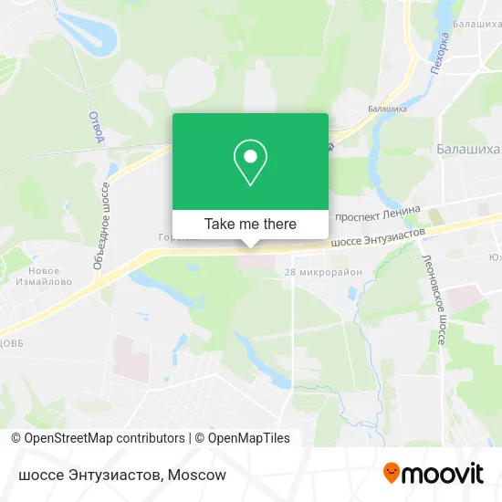 шоссе Энтузиастов map