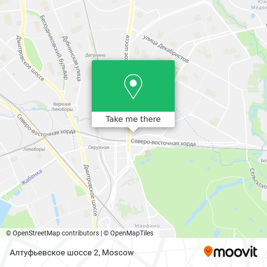 Алтуфьевское шоссе 2 map