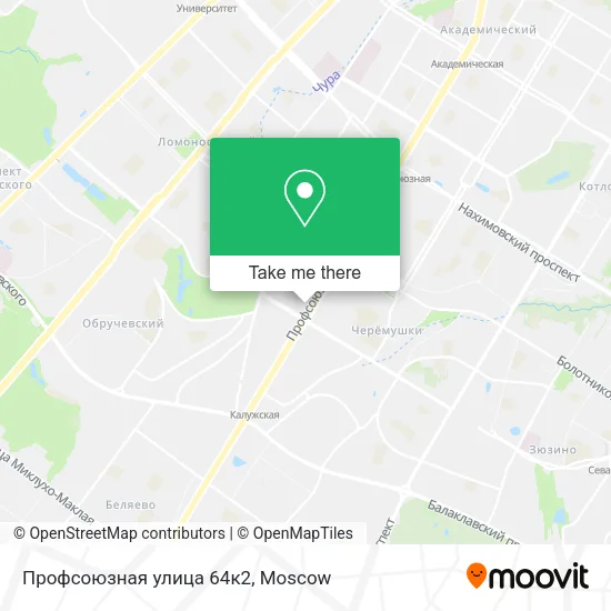 Профсоюзная улица 64к2 map