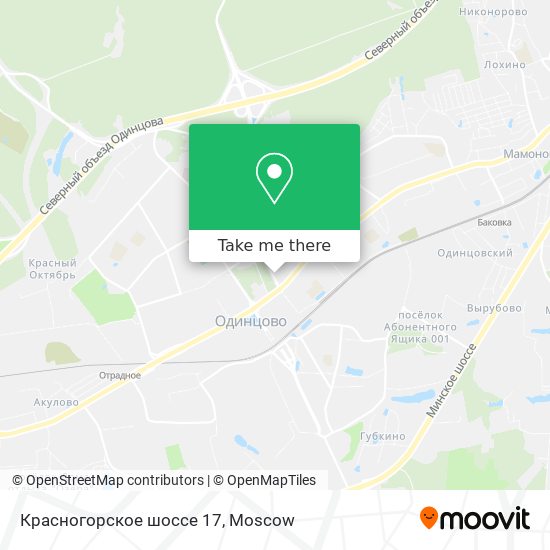 Красногорское шоссе 17 map