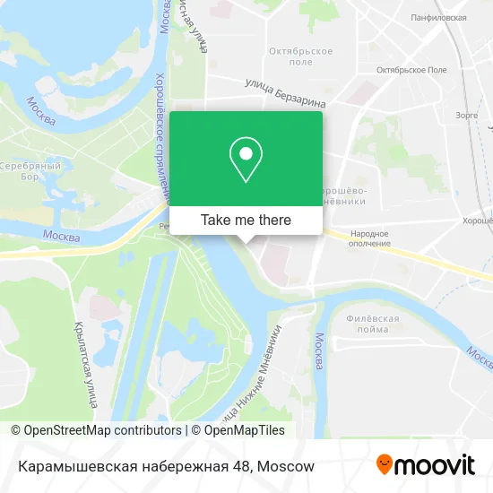 Карамышевская набережная 48 map