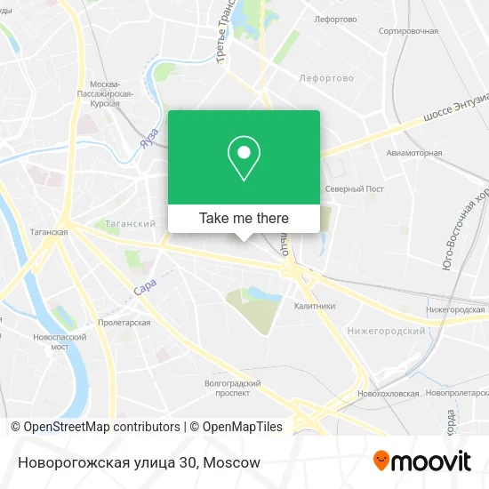 Новорогожская улица 30 map