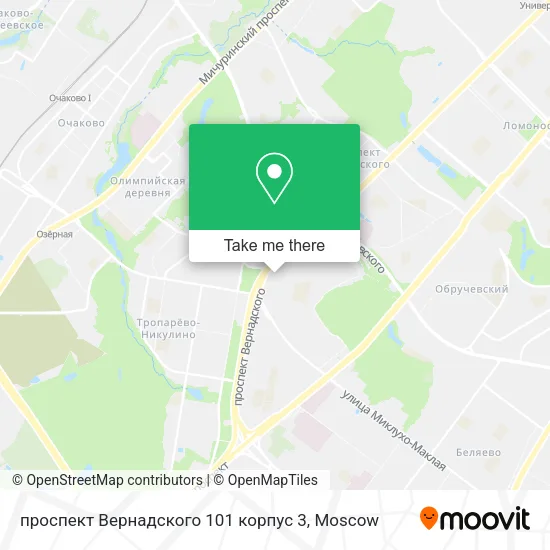 проспект Вернадского 101 корпус 3 map