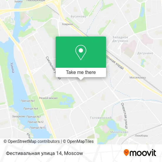 Фестивальная улица 14 map
