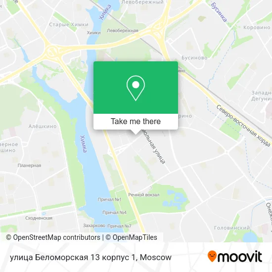 улица Беломорская 13 корпус 1 map