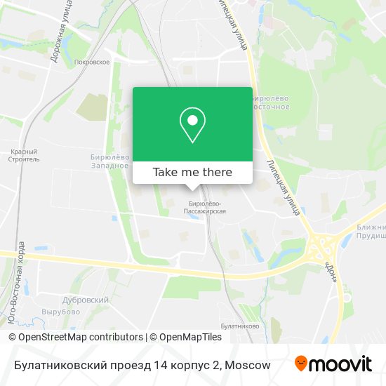 Булатниковский проезд 14 корпус 2 map