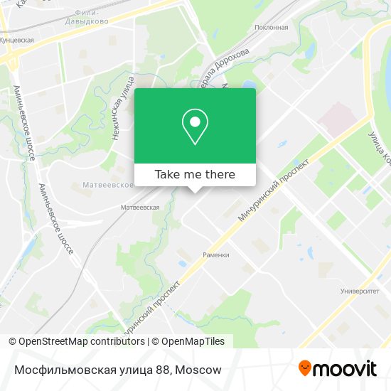 Мосфильмовская улица 88 map