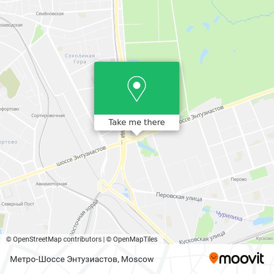 Метро-Шоссе Энтузиастов map