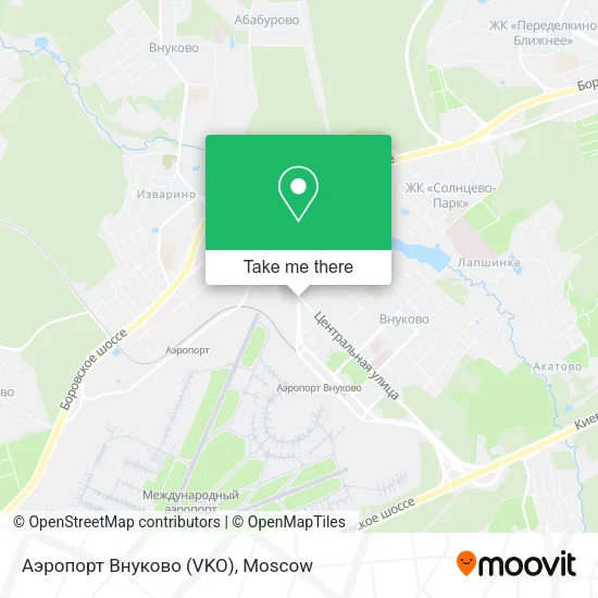 Аэропорт Внуково (VKO) map