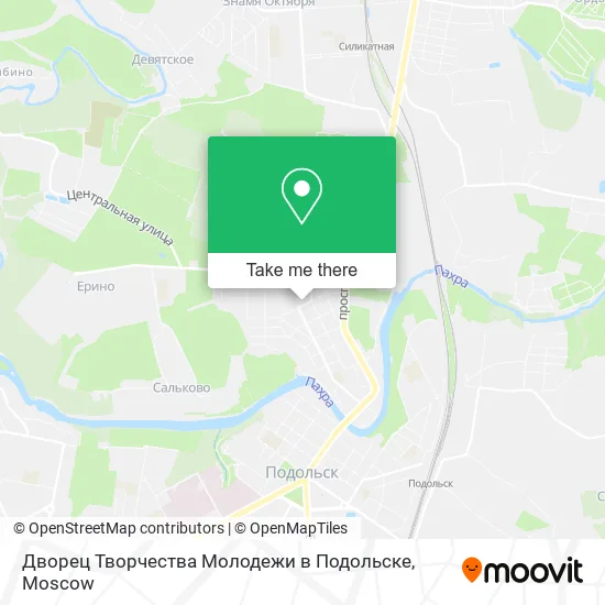 Дворец Творчества Молодежи в Подольске map