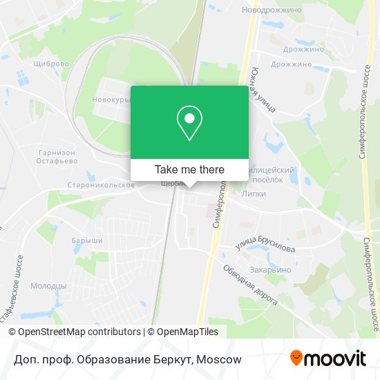 Доп. проф. Образование Беркут map