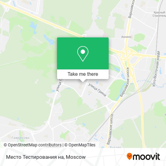 Место Тестирования на map