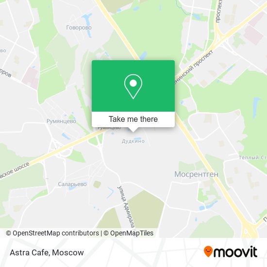 Astra Cafe map