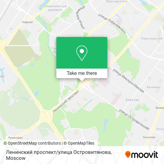 Ленинский проспект / улица Островитянова map