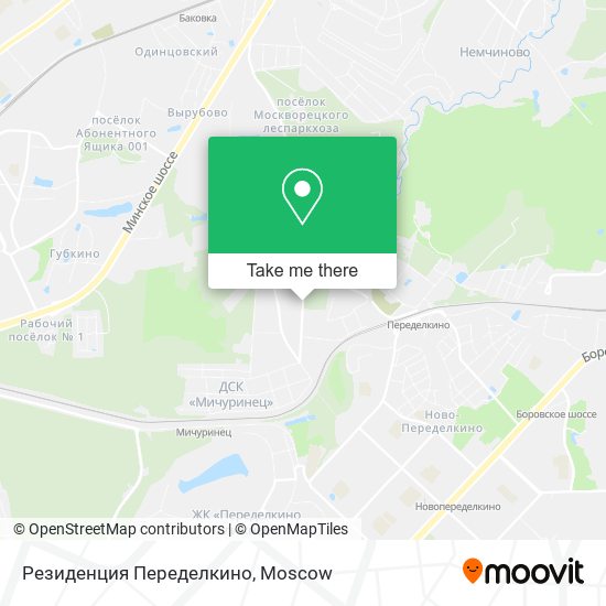 Резиденция Переделкино map
