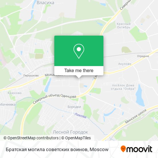 Братская могила советских воинов map