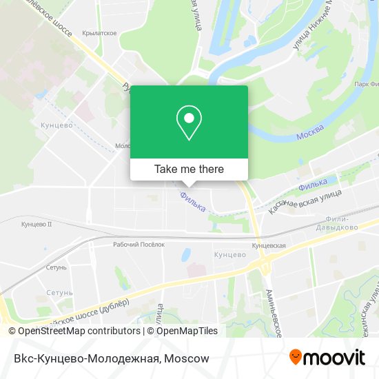 Bkc-Кунцево-Молодежная map