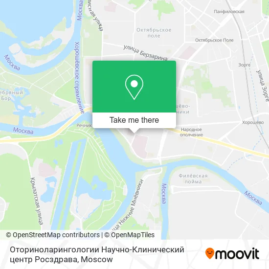 Оториноларингологии Научно-Клинический центр Росздрава map