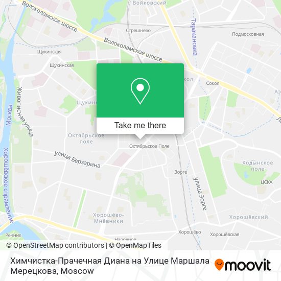 Химчистка-Прачечная Диана на Улице Маршала Мерецкова map
