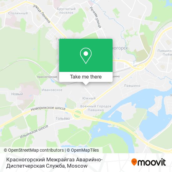 Красногорский Межрайгаз Аварийно-Диспетчерская Служба map