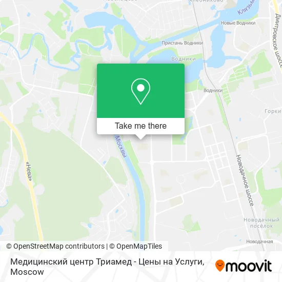 Медицинский центр Триамед - Цены на Услуги map