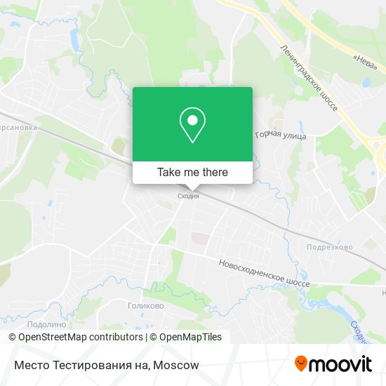 Место Тестирования на map