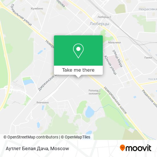 Аутлет Белая Дача map