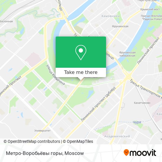 Метро-Воробьёвы горы map