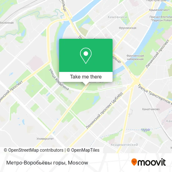Метро-Воробьёвы горы map