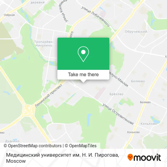 Медицинский университет им. Н. И. Пирогова map