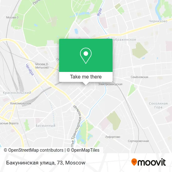 Бакунинская улица, 73 map