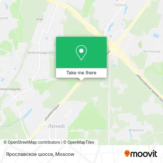 Ярославское шоссе map