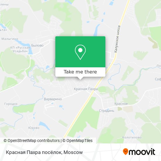 Красная Пахра посёлок map