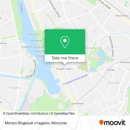 Метро-Водный стадион map