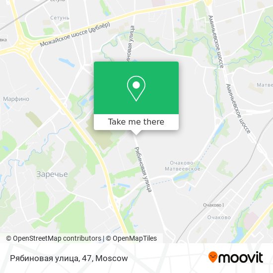 Рябиновая улица, 47 map