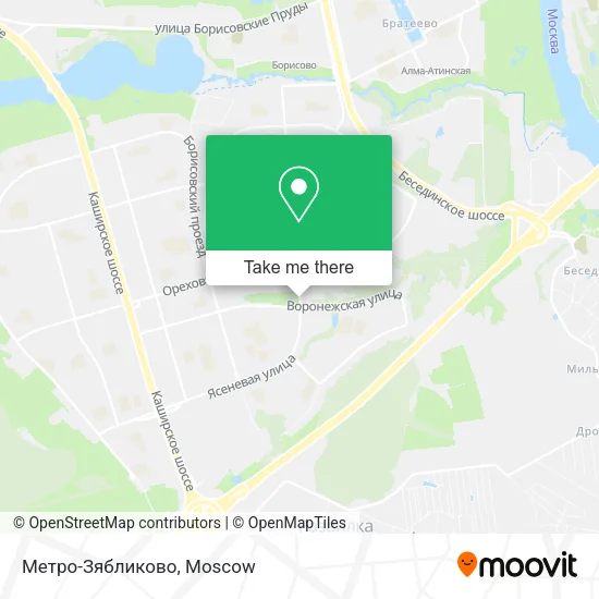 Метро-Зябликово map