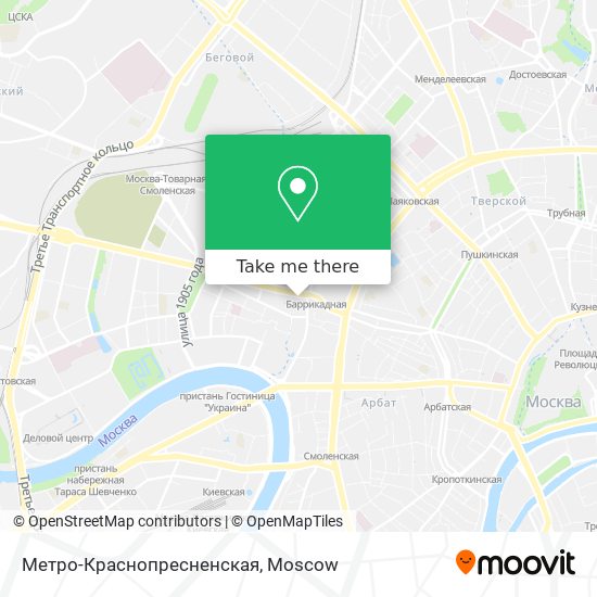 Метро-Краснопресненская map