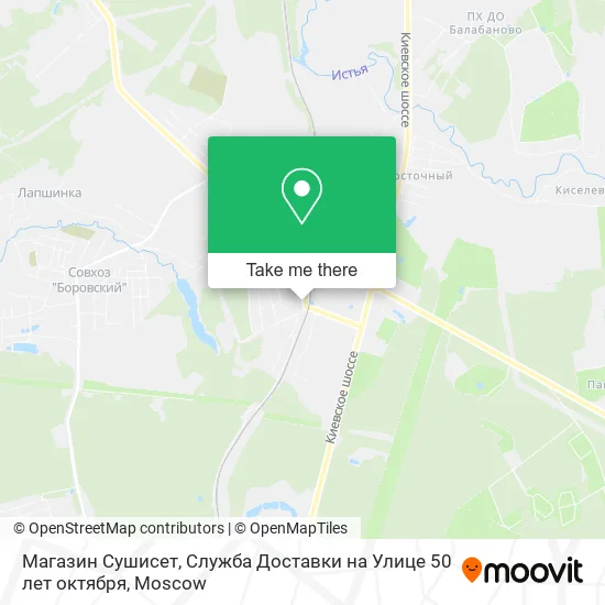 Магазин Сушисет, Служба Доставки на Улице 50 лет октября map