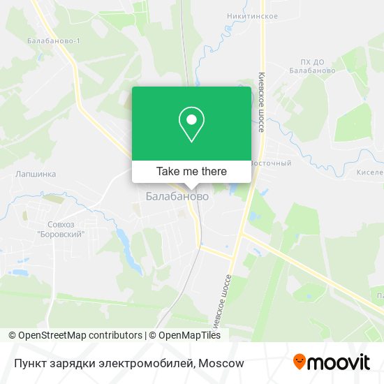 Пункт зарядки электромобилей map