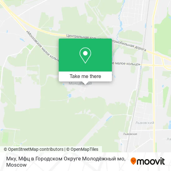 Мку, Мфц в Городском Округе Молодёжный мо map