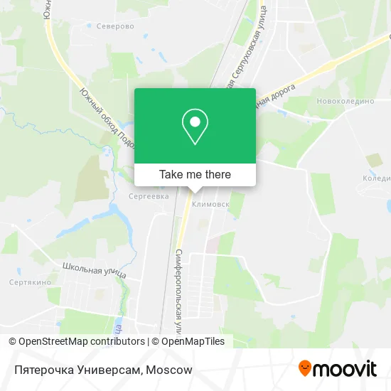 Пятерочка Универсам map