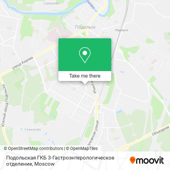 Подольская ГКБ 3-Гастроэнтерологическое отделение map
