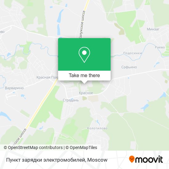 Пункт зарядки электромобилей map