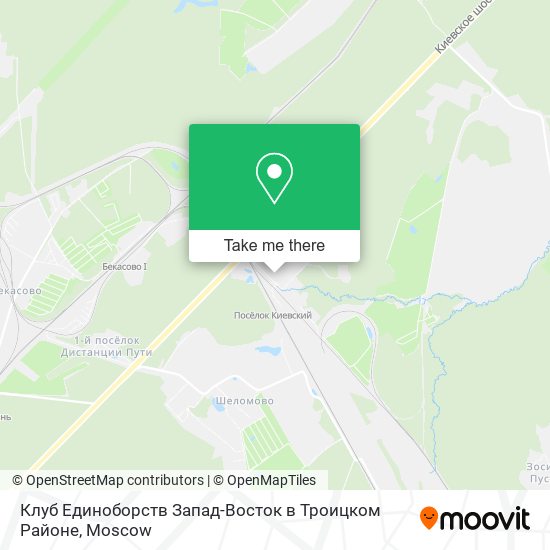 Клуб Единоборств Запад-Восток в Троицком Районе map