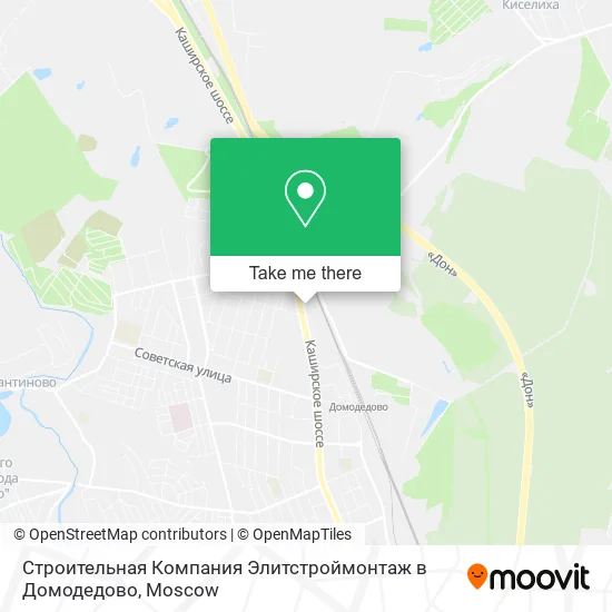 Строительная Компания Элитстроймонтаж в Домодедово map