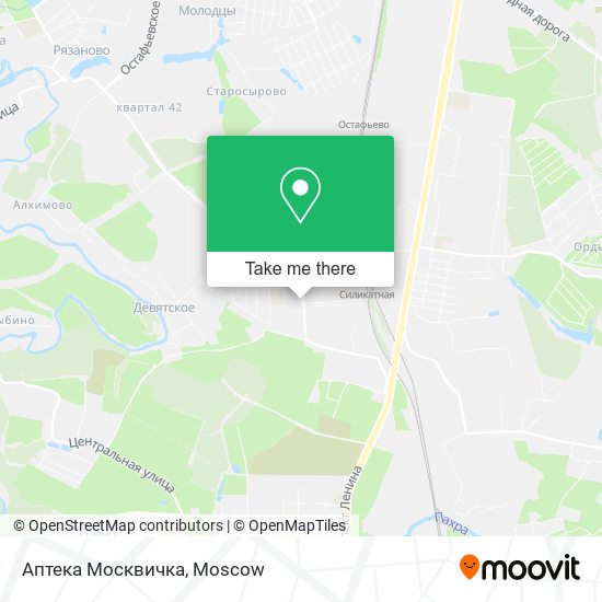 Аптека Москвичка map