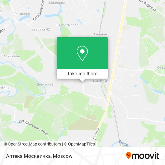 Аптека Москвичка map