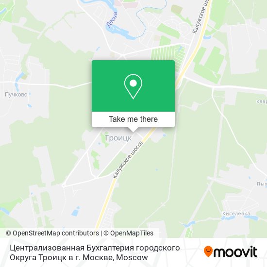 Централизованная Бухгалтерия городского Округа Троицк в г. Москве map