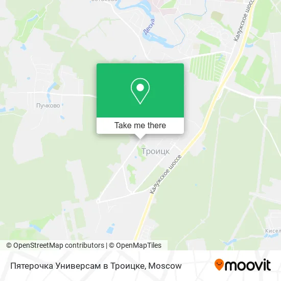Пятерочка Универсам в Троицке map